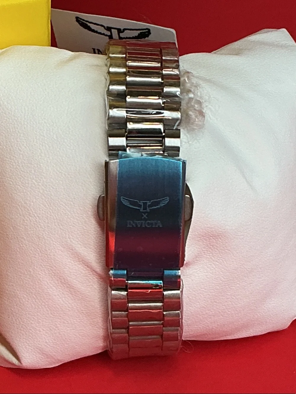 Invicta Silver-Tone Bracelet Watch with Black Dial